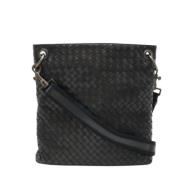 Pre-owned Leather shoulder-bags Bottega Veneta Vintage , Black , Dames