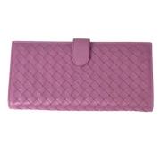 Pre-owned Leather wallets Bottega Veneta Vintage , Purple , Dames