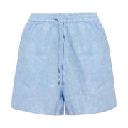 Linnen shorts `Maren` Samsøe Samsøe , Blue , Dames