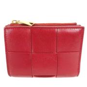 Pre-owned Leather wallets Bottega Veneta Vintage , Red , Dames