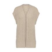 Gilly Lurex Vest Nukus , Beige , Dames