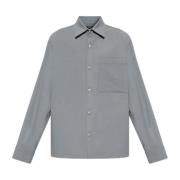 Overhemd met zak Balmain , Gray , Heren