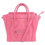 Pre-owned Leather totes Celine Vintage , Pink , Dames