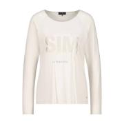 Lange Mouw Pullover Top Monari , Beige , Dames