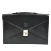 Pre-owned Leather handbags Loewe Pre-owned , Black , Dames