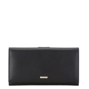 Pre-owned Leather wallets Gucci Vintage , Black , Dames