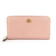 Pre-owned Leather wallets Gucci Vintage , Pink , Dames