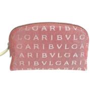 Pre-owned Canvas pouches Bvlgari Vintage , Pink , Dames