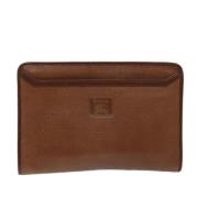 Pre-owned Leather clutches Burberry Vintage , Brown , Dames