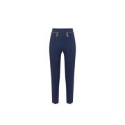 Stijlvolle Broek voor Vrouwen Elisabetta Franchi , Blue , Dames