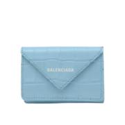 Pre-owned Leather wallets Balenciaga Vintage , Blue , Dames