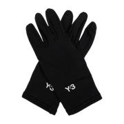 Handschoenen met bedrukt logo Y-3 , Black , Dames