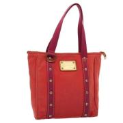 Pre-owned Canvas shoulder-bags Louis Vuitton Vintage , Red , Dames