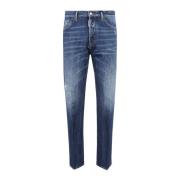 Klassieke Denim Jeans met Vijf Zakken Dsquared2 , Blue , Heren