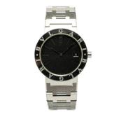 Pre-owned Stainless Steel watches Bvlgari Vintage , Black , Heren