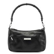 Pre-owned Leather handbags Gucci Vintage , Black , Dames