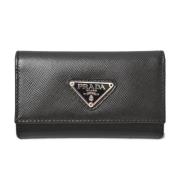 Pre-owned Leather key-holders Prada Vintage , Black , Heren