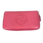 Pre-owned Leather wallets Gucci Vintage , Red , Dames