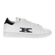 Witte leren platte schoenen Kiton , White , Heren