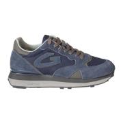 Blauwe Suède en Canvas Sneaker voor Heren Alberto Guardiani , Blue , H...