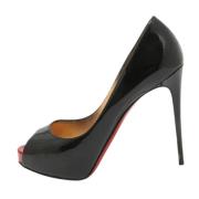 Pre-owned Leather heels Christian Louboutin Pre-owned , Black , Dames