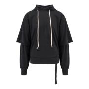 Iconische Logo Katoenen Sweatshirt Hoodie Rick Owens , Black , Heren