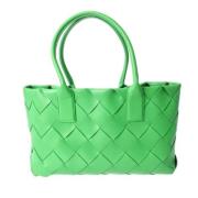 Pre-owned Leather totes Bottega Veneta Vintage , Green , Dames