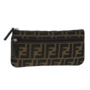 Pre-owned Canvas clutches Fendi Vintage , Brown , Dames