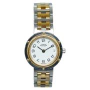 Pre-owned Metal watches Hermès Vintage , White , Dames