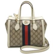 Pre-owned Canvas gucci-bags Gucci Vintage , Beige , Dames