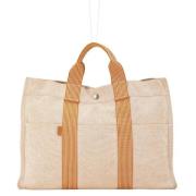 Pre-owned Canvas hermes-bags Hermès Vintage , Beige , Dames