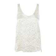 Krijt Tank Top Lanvin , Beige , Dames