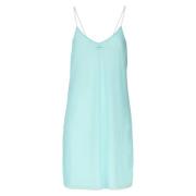 Aqua Viscose Jurk met Dunne Bandjes Fisico , Blue , Dames