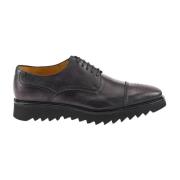 Zachte Kalf Brogue Derby Schoen Testoni , Black , Heren