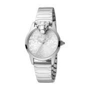 Zilveren Dames Quartz Analoog Horloge Just Cavalli , Gray , Dames