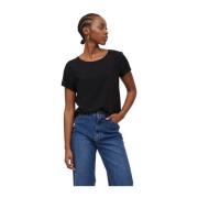 Korte mouwen T-shirt in Paya-stijl Vila , Black , Dames