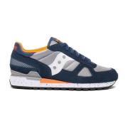 Blauwe en grijze originele sneakers met voorlogo Saucony , Blue , Here...