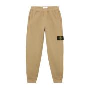 Joggingbroek met geborsteld katoenfleece Stone Island , Beige , Heren