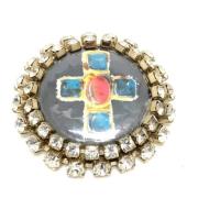 Pre-owned Yellow Gold chanel-jewelry Chanel Vintage , Multicolor , Dam...