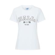 Dames T-shirt met coole print Ball , White , Dames