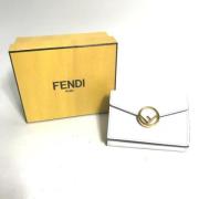 Pre-owned Leather wallets Fendi Vintage , White , Dames