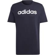 Essentials Linear Embroidered Logo T-Shirt Adidas , Blue , Heren