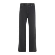 Zwarte Loose Straight Jeans Saint Laurent , Black , Heren