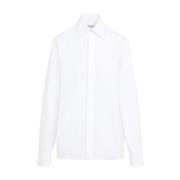 Witte Popeline Overhemd Saint Laurent , White , Dames