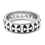 Mens Silver Iron Cross Ring Nialaya , Gray , Heren