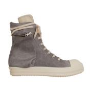 Denim Cargo High Top Sneakers Rick Owens , Gray , Heren