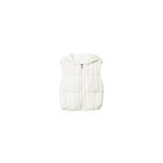 Gewatteerd vest met vlechten Twinset , White , Dames