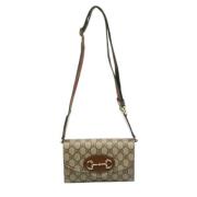 Pre-owned Leather gucci-bags Gucci Vintage , Beige , Dames