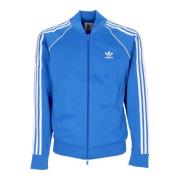 Blauw Wit Track Jacket Lange Mouwen Adidas , Blue , Heren