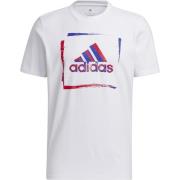 Grafisch Wit Sport T-shirt Adidas , White , Heren